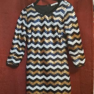 Sugar lips sequin dress size small , zigzag